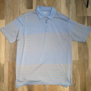 Ping Mens Golf Polo, XL,nLight Blue Grey Stripes